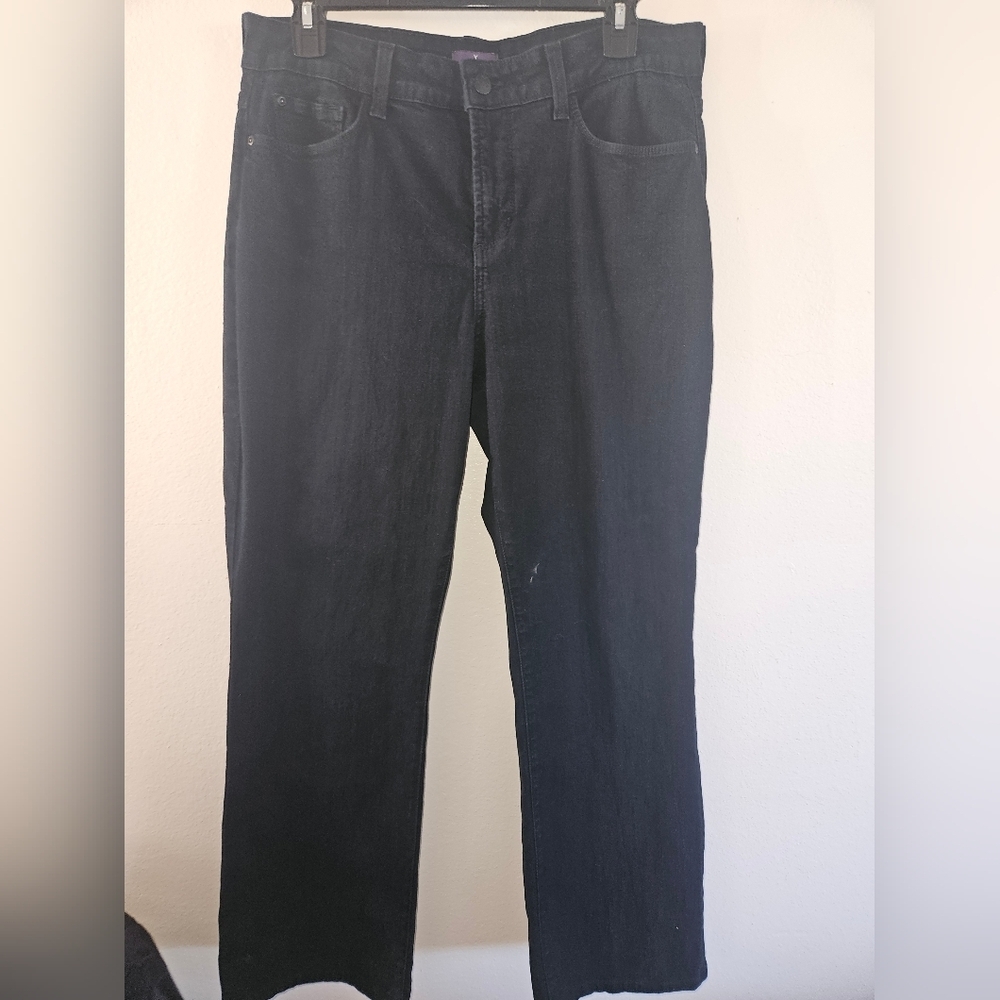 NYDJ Womans Black Bootcut Jeans Size 12
